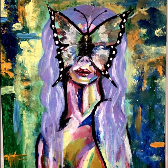 Other - Handpainted butterfly girl